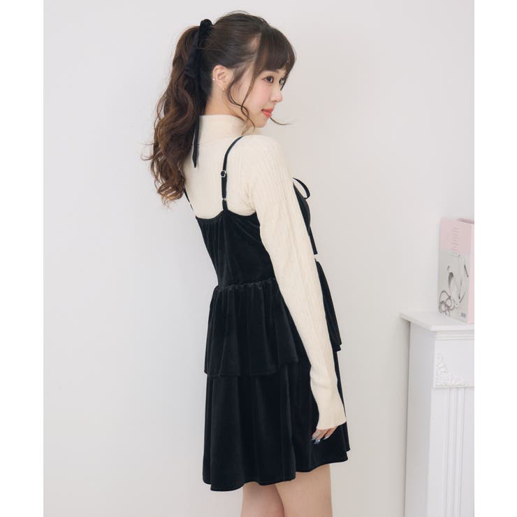 レースアップベロアキャミOP | RETRO GIRL | 詳細画像21 