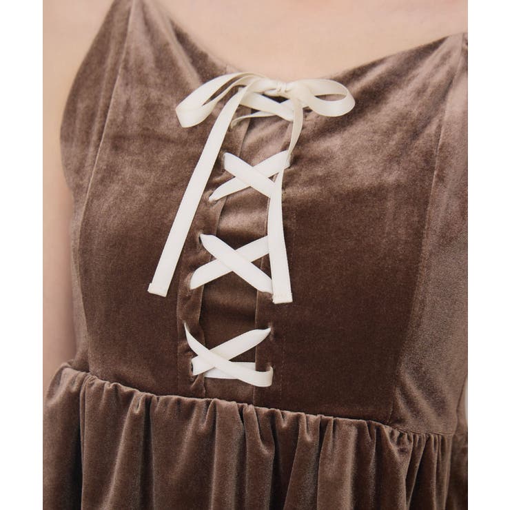 レースアップベロアキャミOP | RETRO GIRL | 詳細画像25 