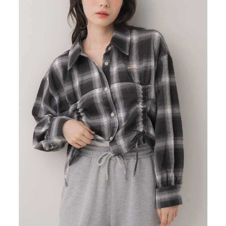 フロントドロストチェックSH | RETRO GIRL | 詳細画像1 