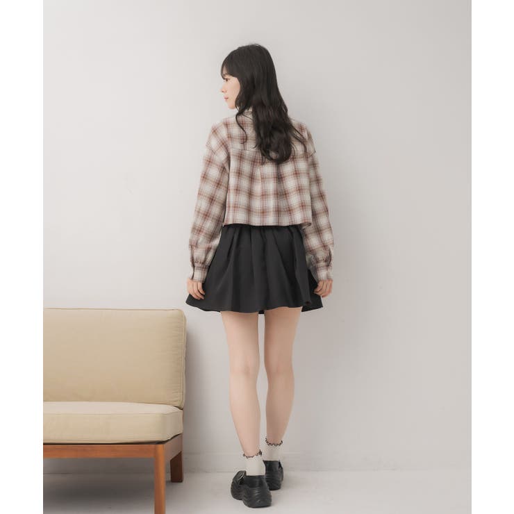 フロントドロストチェックSH | RETRO GIRL | 詳細画像12 