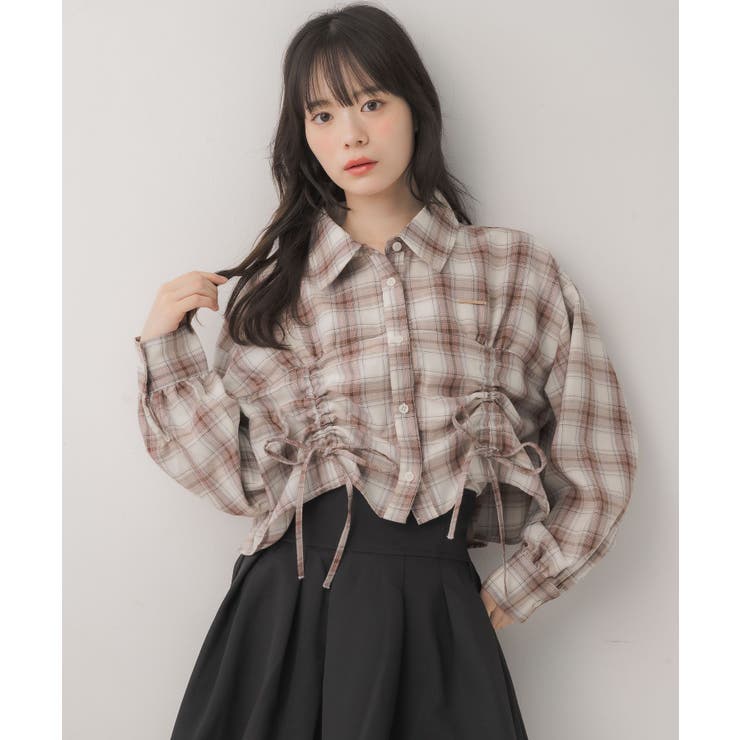 フロントドロストチェックSH | RETRO GIRL | 詳細画像14 