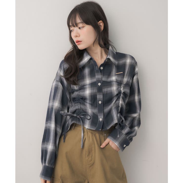 フロントドロストチェックSH | RETRO GIRL | 詳細画像22 