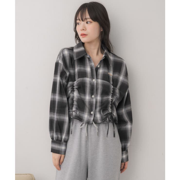 フロントドロストチェックSH | RETRO GIRL | 詳細画像6 