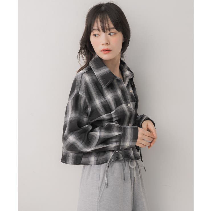 フロントドロストチェックSH | RETRO GIRL | 詳細画像7 