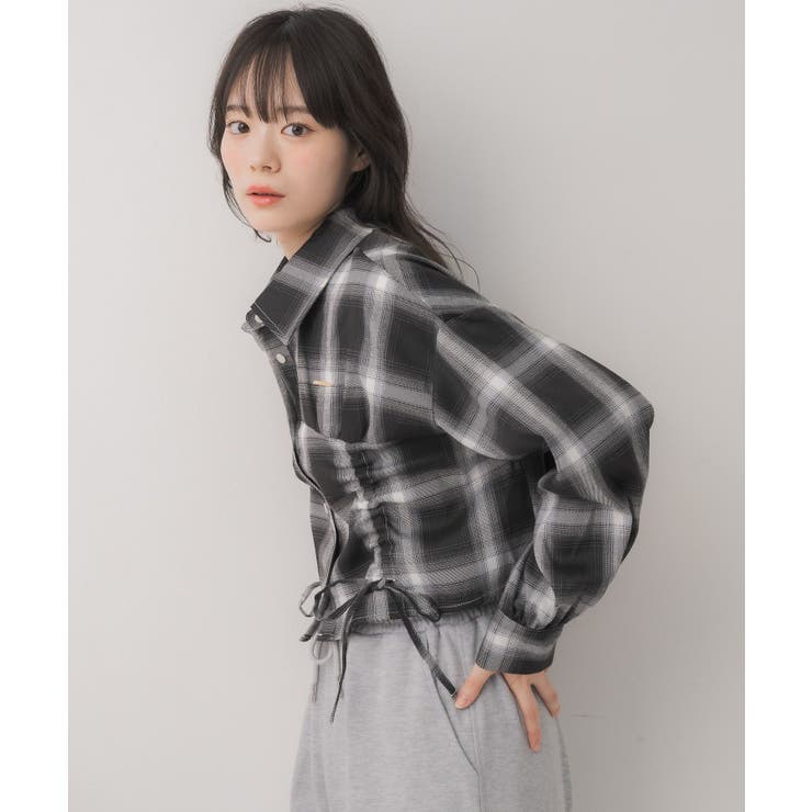 フロントドロストチェックSH | RETRO GIRL | 詳細画像9 