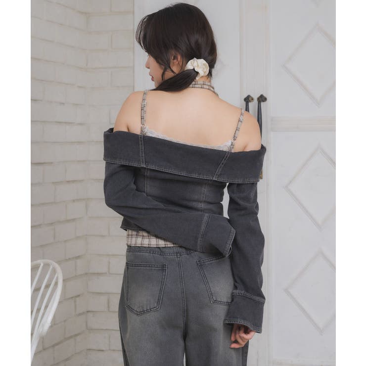 デニムZIPオフショルBL | RETRO GIRL | 詳細画像10 