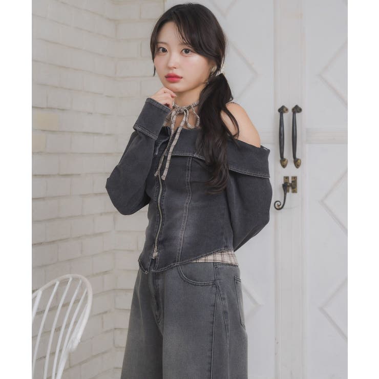 デニムZIPオフショルBL | RETRO GIRL | 詳細画像11 