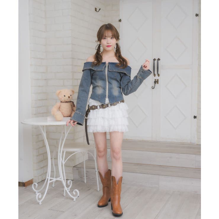 デニムZIPオフショルBL | RETRO GIRL | 詳細画像12 