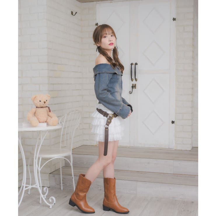 デニムZIPオフショルBL | RETRO GIRL | 詳細画像13 