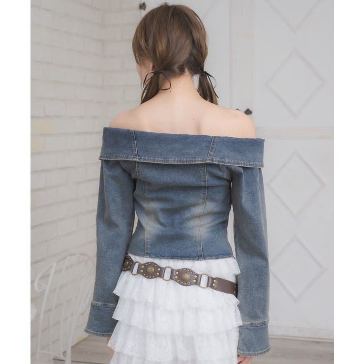 デニムZIPオフショルBL | RETRO GIRL | 詳細画像18 