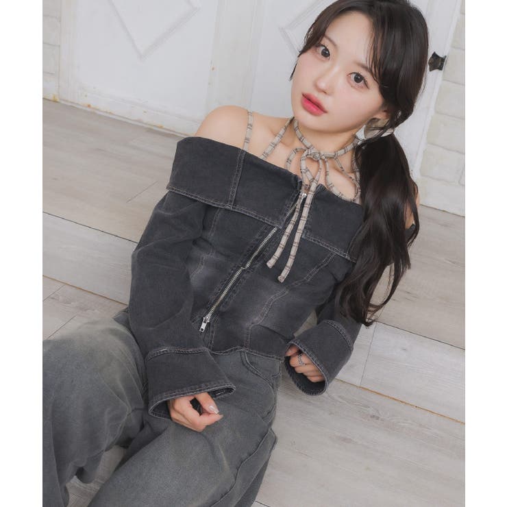 デニムZIPオフショルBL | RETRO GIRL | 詳細画像2 