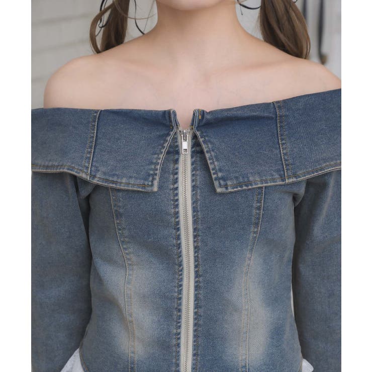デニムZIPオフショルBL | RETRO GIRL | 詳細画像20 