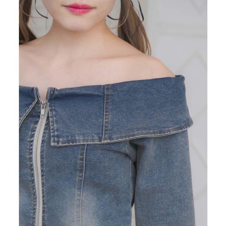 デニムZIPオフショルBL | RETRO GIRL | 詳細画像21 