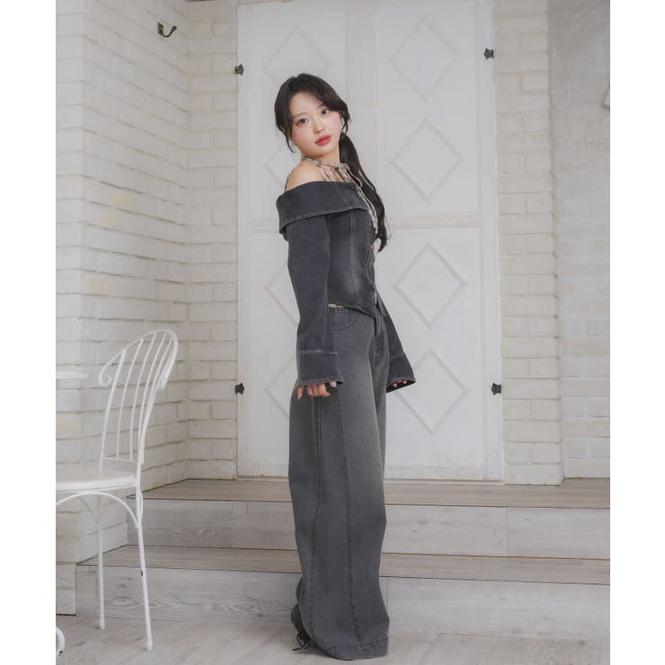 デニムZIPオフショルBL | RETRO GIRL | 詳細画像5 