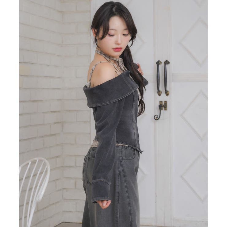 デニムZIPオフショルBL | RETRO GIRL | 詳細画像9 