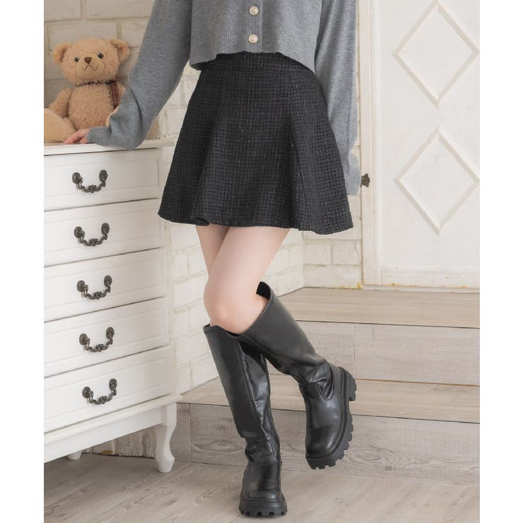 BLK1 | 【セットアップ対応】バックレースアップミニSK | RETRO GIRL