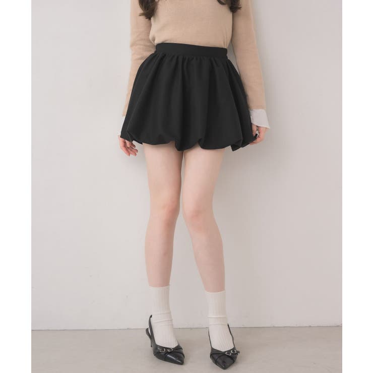 BLK1 | ヘリンボーンバルーンスカート | RETRO GIRL