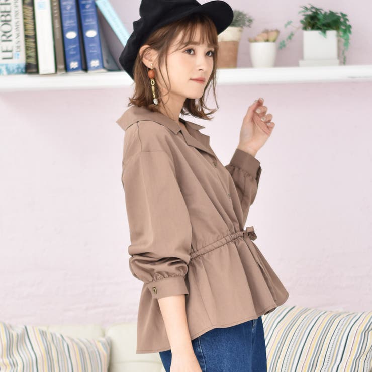 ○Emsexcite○ 開襟切替長袖SH[品番：RTGW0001356]｜RETRO GIRL