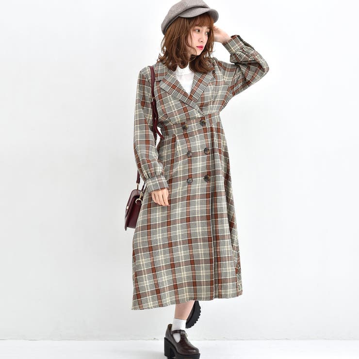 Emsexcite Wボタンチェックop 品番 Rtgw Retro Girl レトロガール のレディースファッション通販 Shoplist ショップリスト