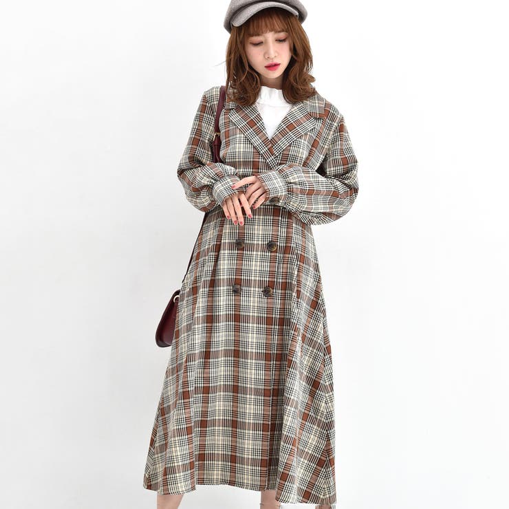 Emsexcite Wボタンチェックop 品番 Rtgw Retro Girl レトロガール のレディースファッション通販 Shoplist ショップリスト