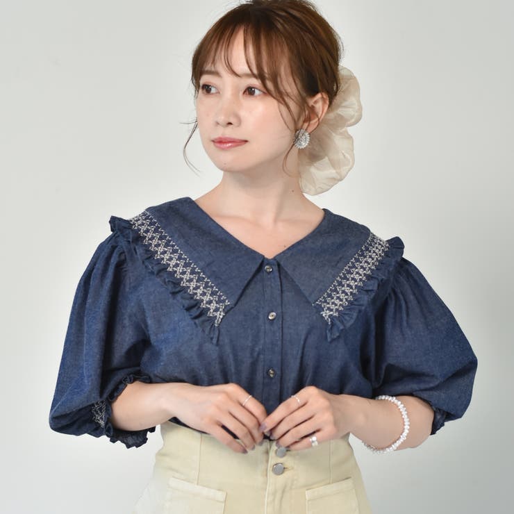 ◎Emsexcite◎ スモッキング刺繍BL[品番：RTGW0004482]｜RETRO GIRL