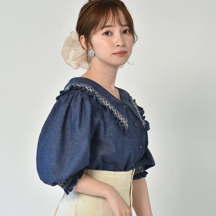 ◎Emsexcite◎ スモッキング刺繍BL[品番：RTGW0004482]｜RETRO