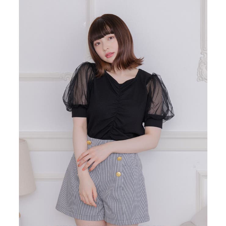 パフ袖シャーリングCT | RETRO GIRL | 詳細画像13 