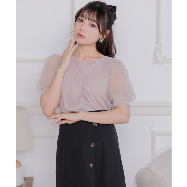 パフ袖シャーリングCT | RETRO GIRL | 詳細画像23 