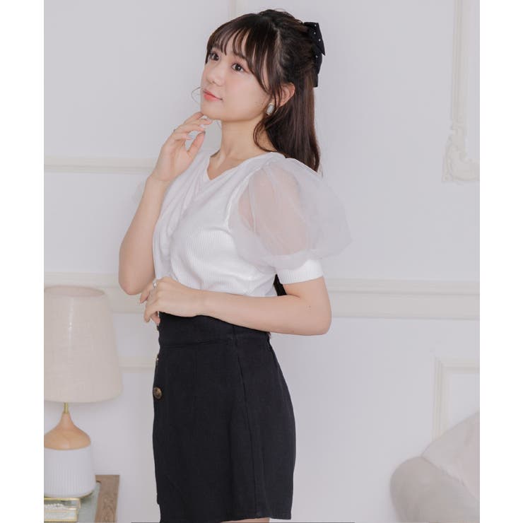 パフ袖シャーリングCT | RETRO GIRL | 詳細画像7 