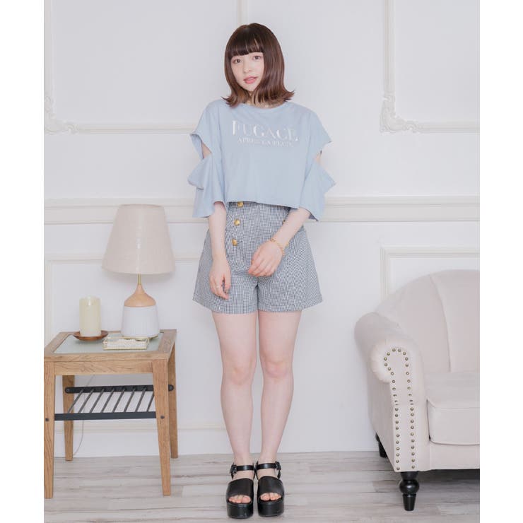 肩あきロゴ刺繍Tee | RETRO GIRL | 詳細画像16 