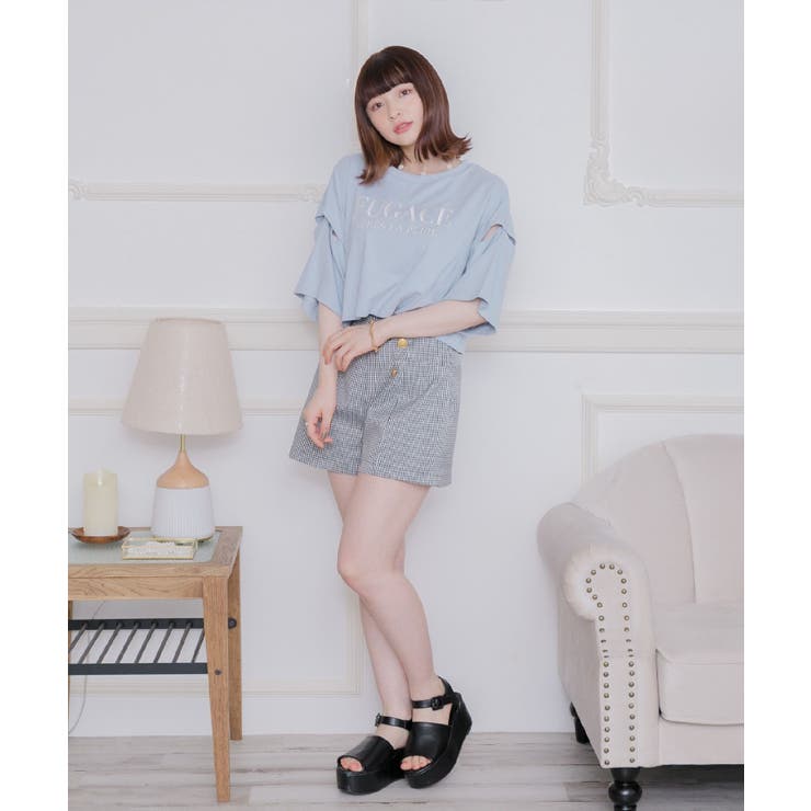 肩あきロゴ刺繍Tee | RETRO GIRL | 詳細画像17 