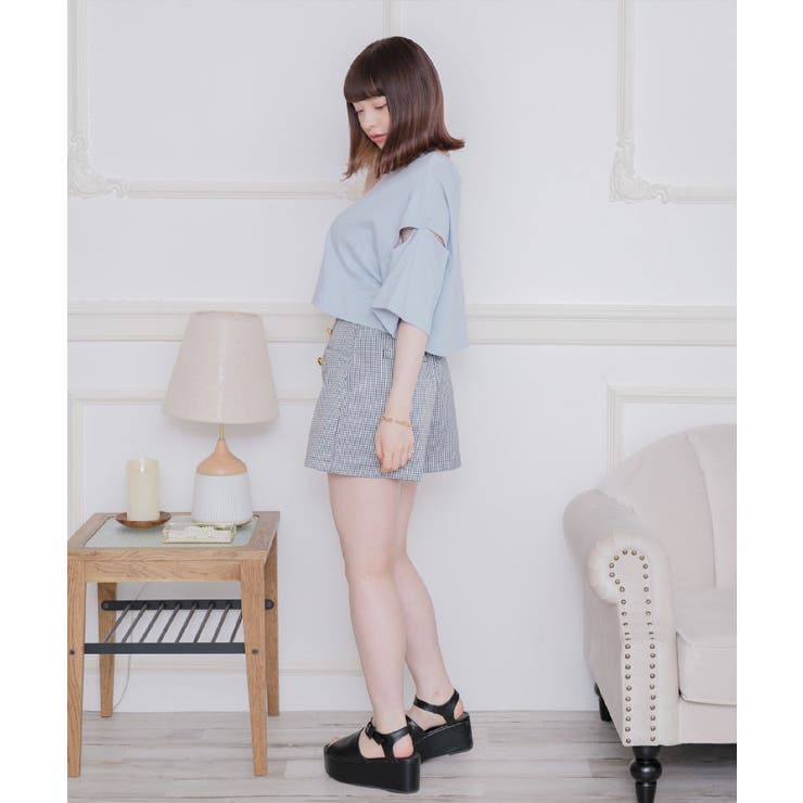 肩あきロゴ刺繍Tee | RETRO GIRL | 詳細画像18 