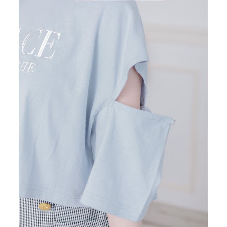 肩あきロゴ刺繍Tee | RETRO GIRL | 詳細画像25 