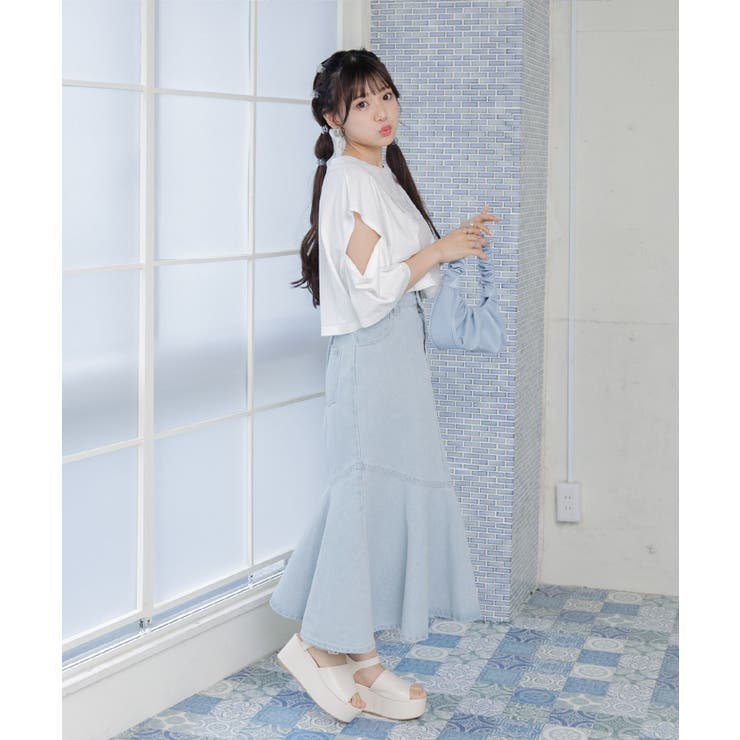 肩あきロゴ刺繍Tee | RETRO GIRL | 詳細画像4 