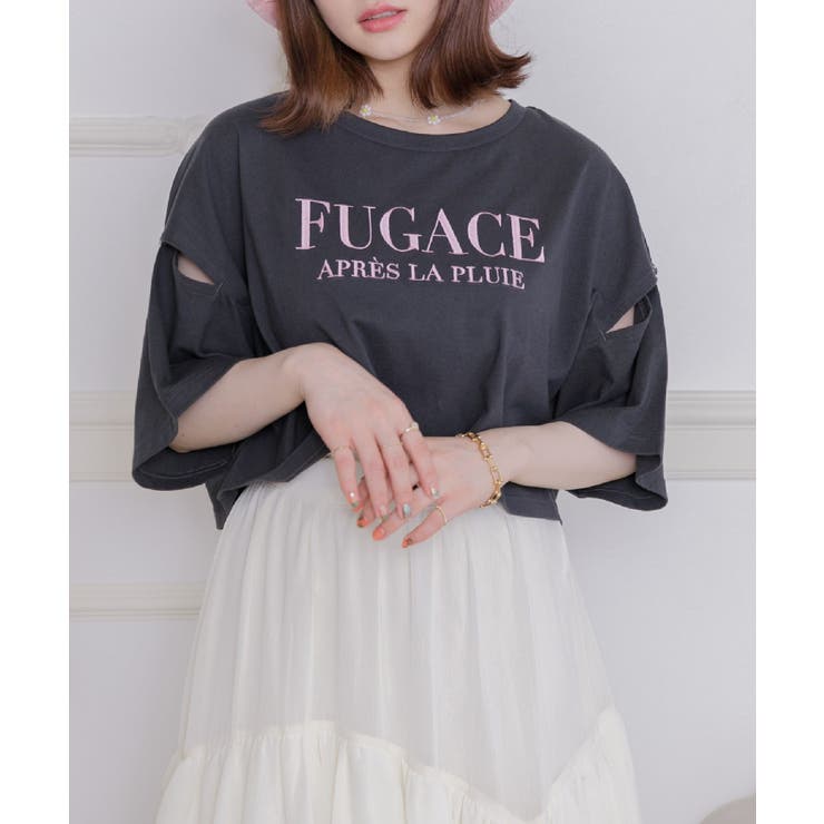 GRY2 | 肩あきロゴ刺繍Tee | RETRO GIRL