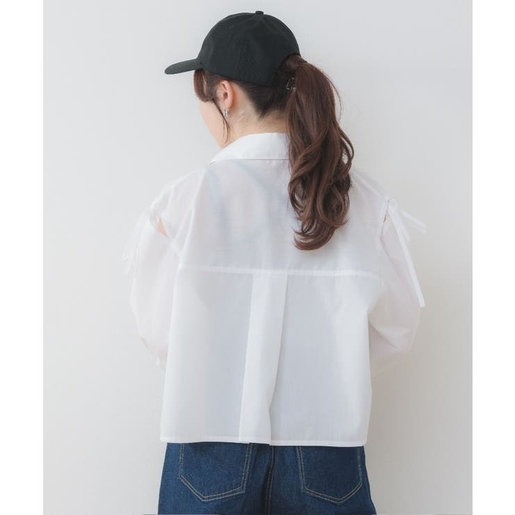ブローチ付クロップドSH[品番：RTGW0007034]｜RETRO GIRL