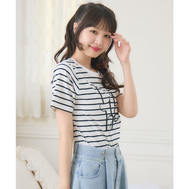 うねうねロゴ刺繍TEE | RETRO GIRL | 詳細画像17 
