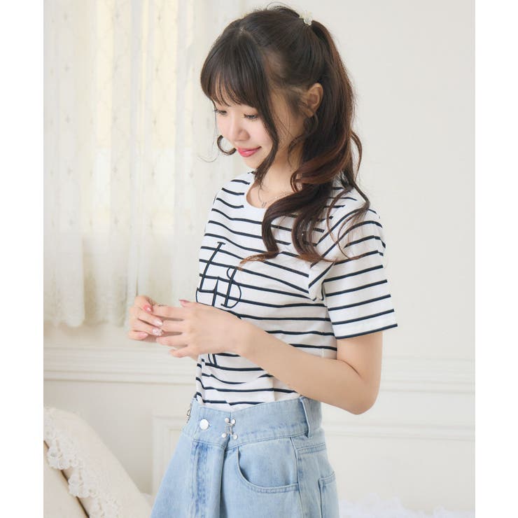うねうねロゴ刺繍TEE | RETRO GIRL | 詳細画像18 