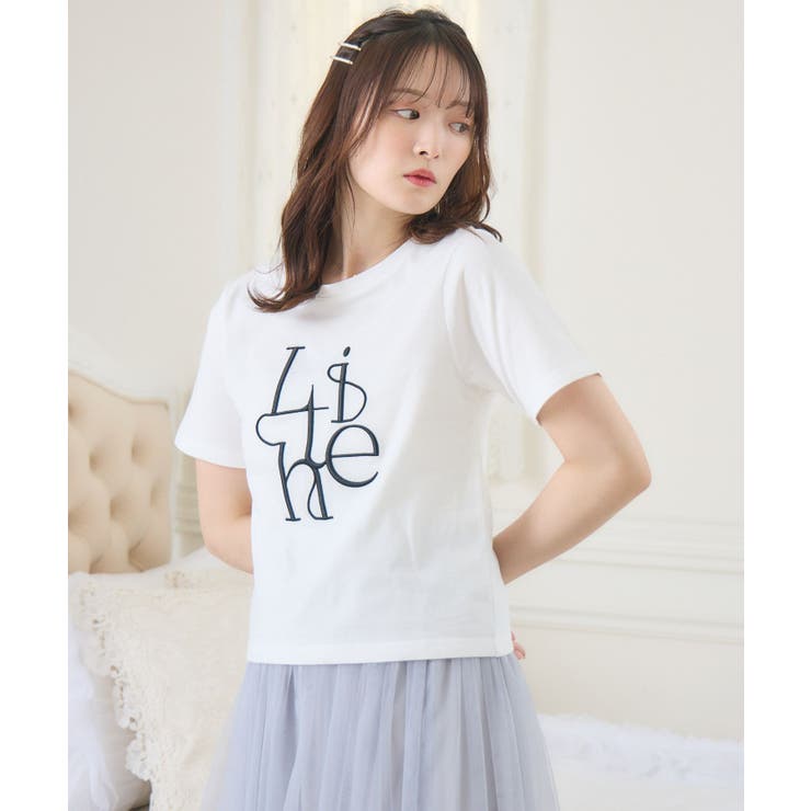 うねうねロゴ刺繍TEE | RETRO GIRL | 詳細画像8 