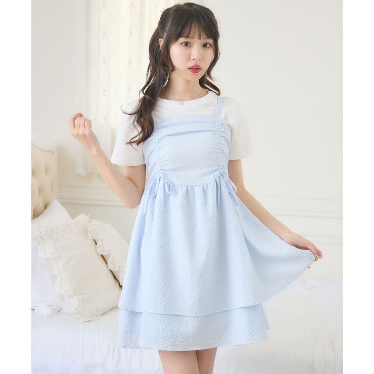 BLU0 | ダブルフリルミニOP | RETRO GIRL