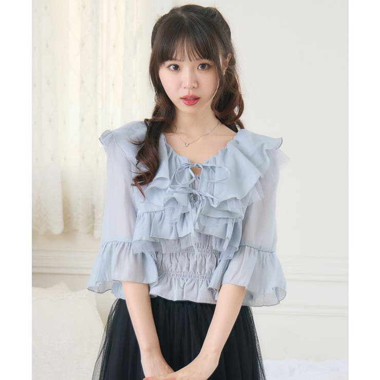 タグ付き新品未使用⭐ローズレース ボレロ フリルリボンボレロSET[品番：RTGW0008181]｜RETRO GIRL（レトロ