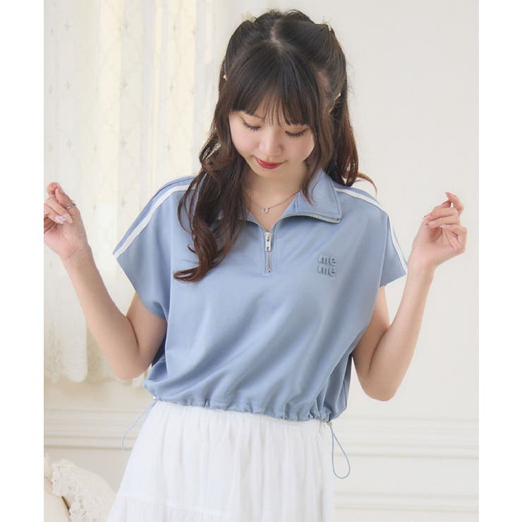 BLU0 | ノースリハーフZIPCT | RETRO GIRL