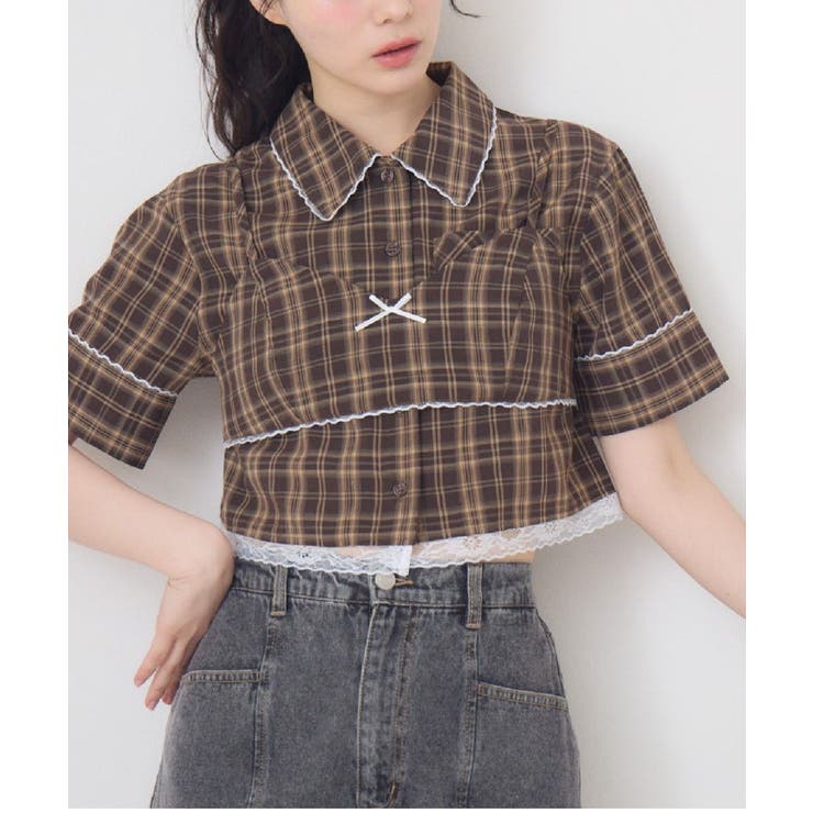 C/BRN | アソート裾レースSHセット | RETRO GIRL