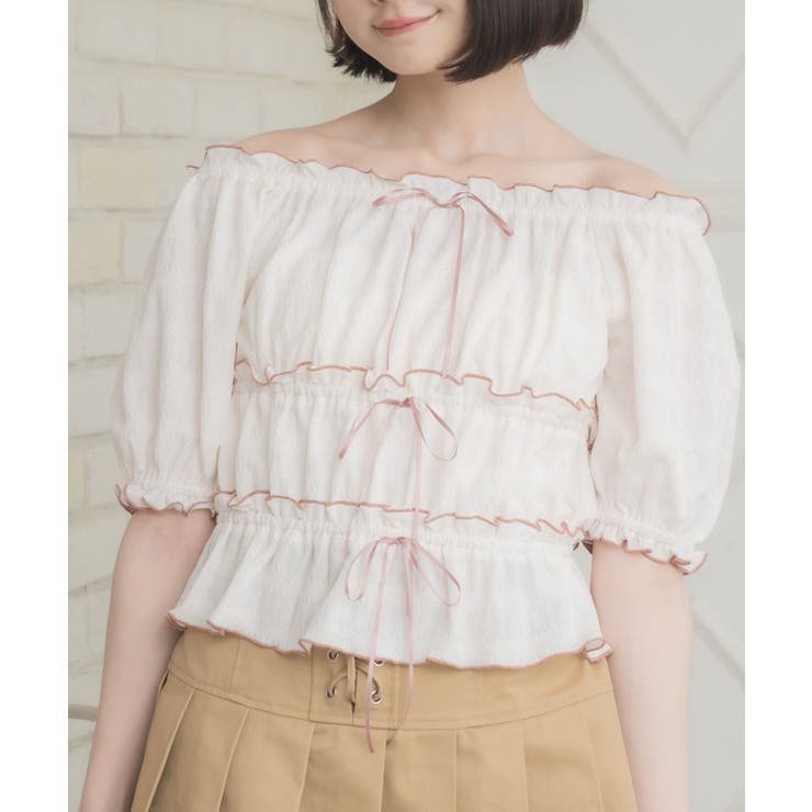 PNK0 | リボン切替レースBL | RETRO GIRL