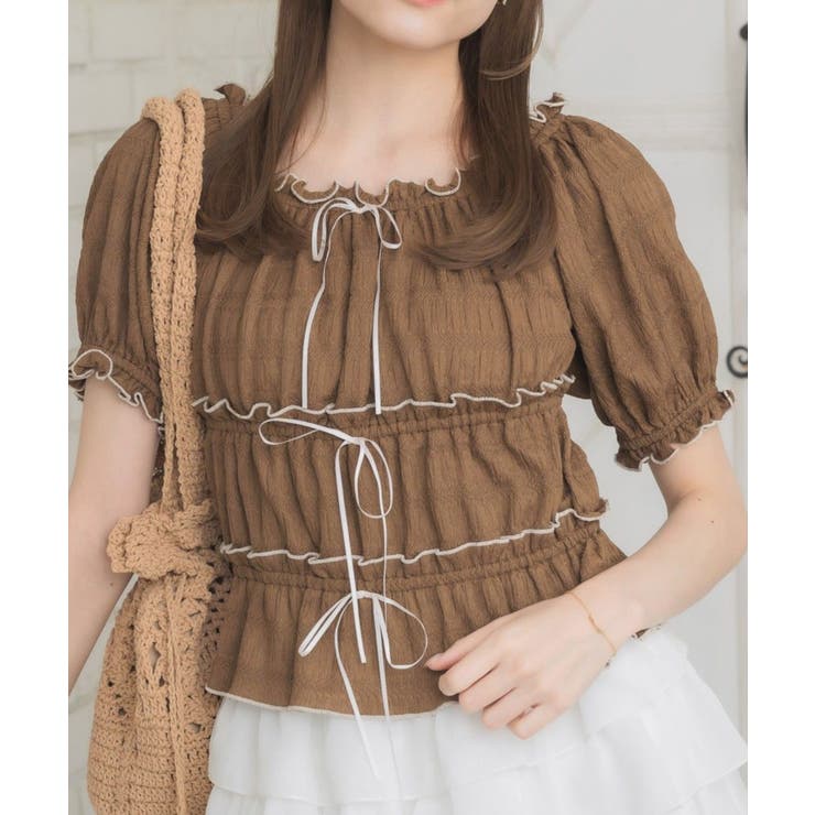 BRN0 | リボン切替レースBL | RETRO GIRL