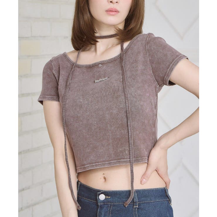 BRN0 | タイ付きショートTEE | RETRO GIRL