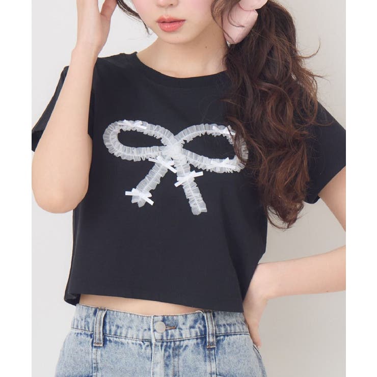 BLK1 | チュールリボンTEE | RETRO GIRL