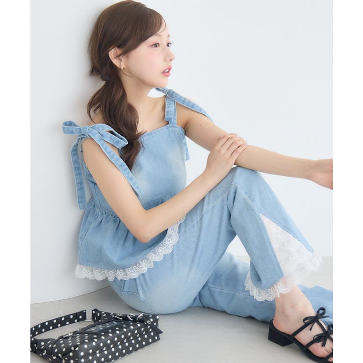 【セットアップ対応】レース付デニムビスチェ | RETRO GIRL | 詳細画像13 