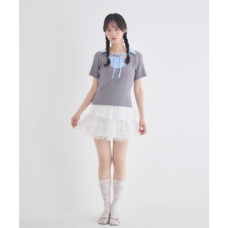 シャツドッキングリブニット | RETRO GIRL | 詳細画像11 
