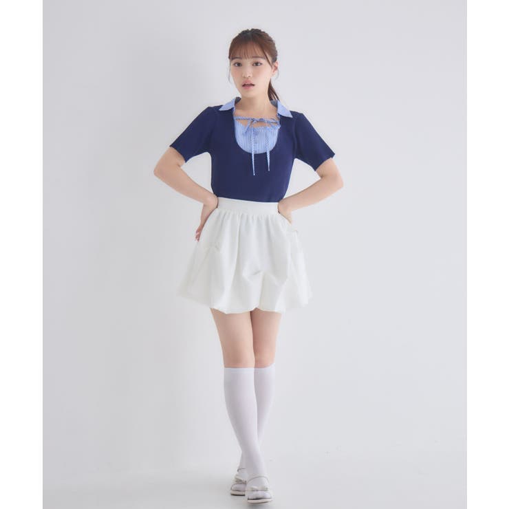 シャツドッキングリブニット | RETRO GIRL | 詳細画像17 